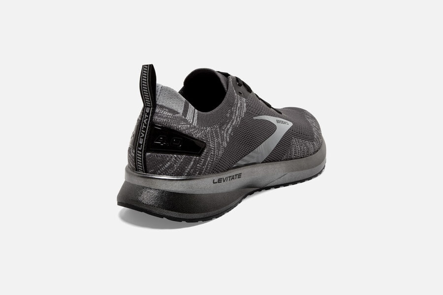 Brooks Running Shoes Mens Black/Grey - Levitate 4 Road - 6073-DANMY